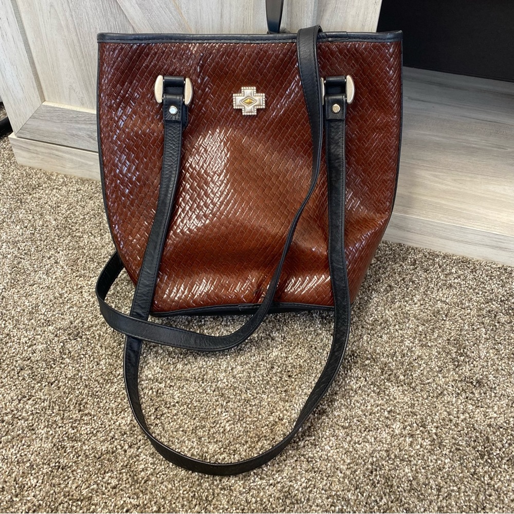 Zippo Leather Handled Tote Shoulder Bag Made in USA